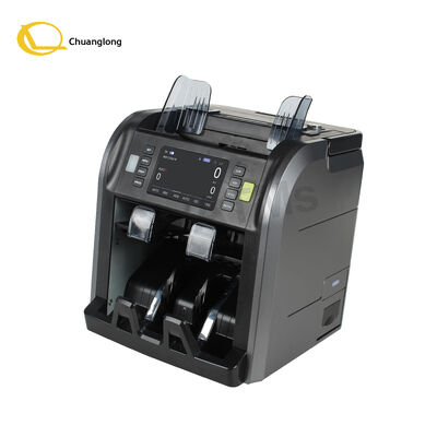 SJ-668 Penghitung Nilai Tagihan Campuran CIS Dua Saku dengan Pegangan, Printer Termal Internal, Mata Uang Bawaan, Mesin Penghitung Baterai Internal