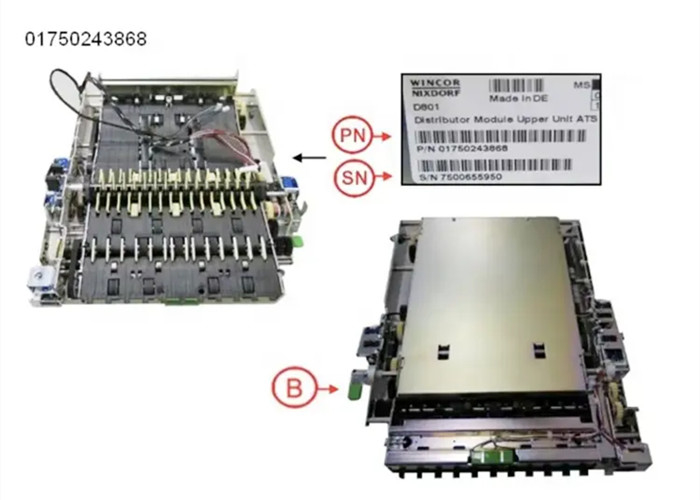 Bagian Mesin ATM Wincor Distributor Modul Unit Atas ATS 01750243868 1750243868